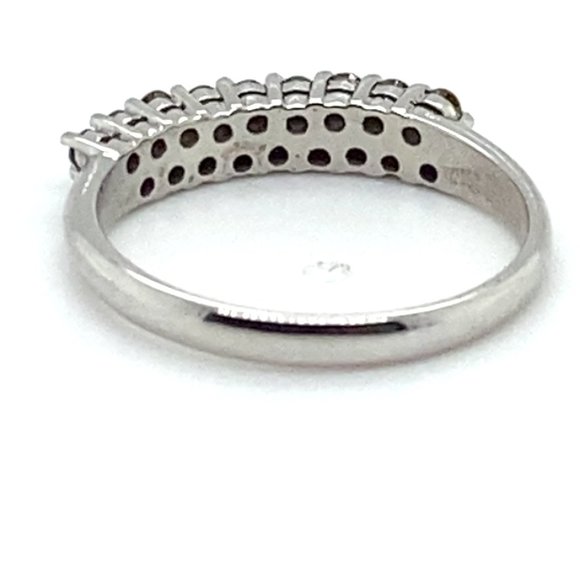 Fancy Colored Diamonds .65ct Solid 14K White Gold Ring - Picture 6 of 7